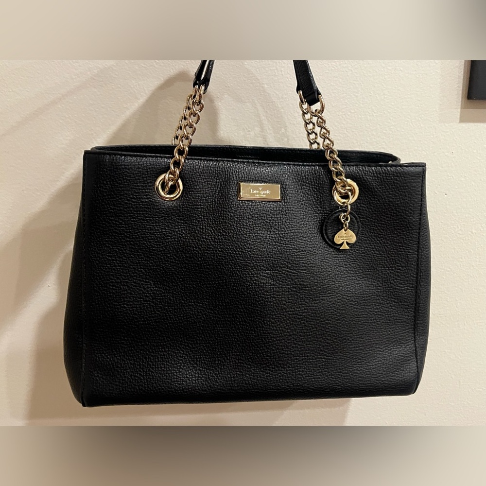 Kate Spade Black Leather Tote Bag